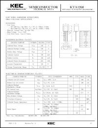 datasheet for KTA1268 by Korea Electronics Co., Ltd.
