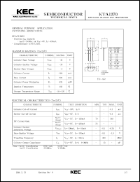 datasheet for KTA1270 by Korea Electronics Co., Ltd.