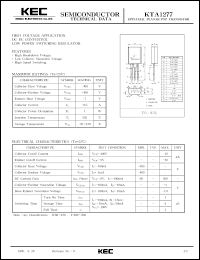 datasheet for KTA1277 by Korea Electronics Co., Ltd.