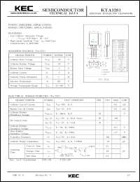 datasheet for KTA1281 by Korea Electronics Co., Ltd.