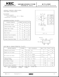 datasheet for KTA1505 by Korea Electronics Co., Ltd.