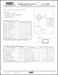datasheet for KTA1660 by Korea Electronics Co., Ltd.