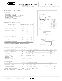 datasheet for KTA1661 by Korea Electronics Co., Ltd.