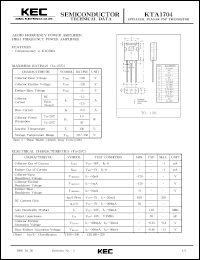 datasheet for KTA1704 by Korea Electronics Co., Ltd.