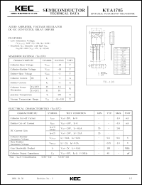 datasheet for KTA1705 by Korea Electronics Co., Ltd.