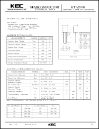 datasheet for KTA2400 by Korea Electronics Co., Ltd.