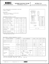 datasheet for KTB1151 by Korea Electronics Co., Ltd.