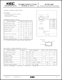 datasheet for KTB1260 by Korea Electronics Co., Ltd.