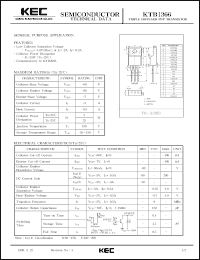 datasheet for KTB1366 by Korea Electronics Co., Ltd.