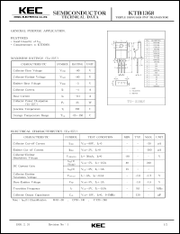 datasheet for KTB1368 by Korea Electronics Co., Ltd.