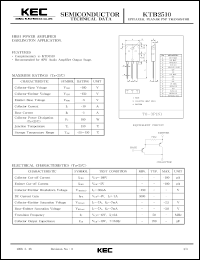 datasheet for KTB2510 by Korea Electronics Co., Ltd.