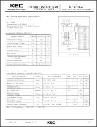 datasheet for KTB2955 by Korea Electronics Co., Ltd.