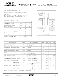 datasheet for KTB631K by Korea Electronics Co., Ltd.