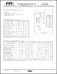 datasheet for KTB688 by Korea Electronics Co., Ltd.