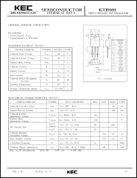 datasheet for KTB989 by Korea Electronics Co., Ltd.