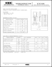 datasheet for KTC1026 by Korea Electronics Co., Ltd.
